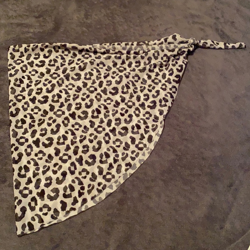 COPY - Sheer cheetah print bikini cover up
